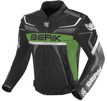 Berik Absolute Race Zwart Groen Antraciet Leren Motorjas, Nieuw met kaartje, Jas | leer, Berik, Heren
