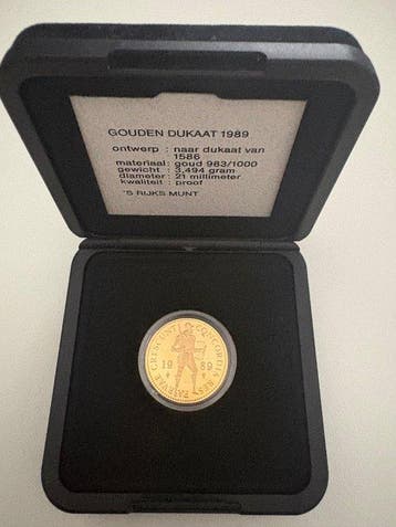 Nederland. Gouden Dukaat 1989 (Zonder minimumprijs), Postzegels en Munten