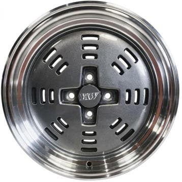 15 inch 4x100 YKW Wheels Y5206 - Full Grey Machined Lip, Ophalen of Verzenden, Nieuw, 15 inch, Velg(en)