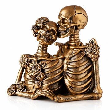 Beeld, Romantic Gothic Couple Figurines - 22.5 cm - Hars