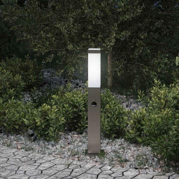 vidaXL Bolderverlichting met sensor 50 cm RVS IP44, Verzenden, Nieuw