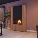 Flamelusion 800-111 incl. zwart infrarood paneel showmodel, Zo goed als nieuw, Elektrisch, Inbouw, Overige soorten