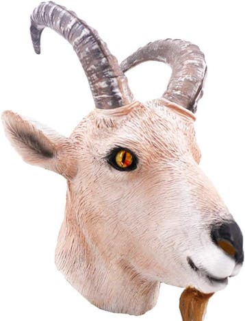 Geit masker realistisch (bruin/beige), Verzenden, Nieuw
