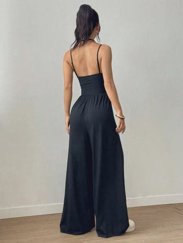 Dames Jumpsuit met Wijde Pijpen en Plissédetaillering - Casu, Kleding | Dames, Verzenden, Nieuw