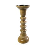 Kandelaar mango hout ringen 30cm, Verzenden, Nieuw