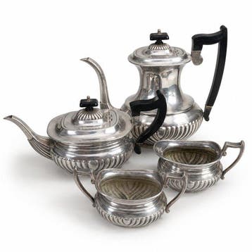 Koffie- en theeservies (4) - Verzilverd