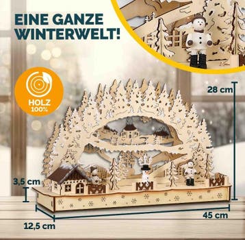 LED Kerstversiering Winterdorp (Kerstverlichting binnen), Verzenden, Nieuw