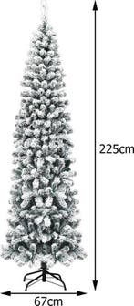2dekans | Coast Besneeuwde Slim Kunstkerstboom Wit/Groen –, Ophalen of Verzenden, Zo goed als nieuw
