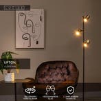 2dekans | Lucide UPTON - Vloerlamp - 3xGU10 - Fumé, Huis en Inrichting, Lampen | Vloerlampen, Ophalen of Verzenden, Zo goed als nieuw
