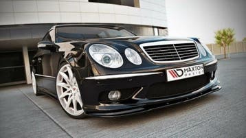 Voorspoiler Mercedes E W211 AMG Maxton Design glans zwart, Ophalen of Verzenden, Nieuw
