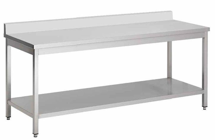 RVS werktafel met spatrand demontabel 80(b)x85(h)x70(d)cm, Zakelijke goederen, Horeca | Meubilair en Inrichting, Verzenden