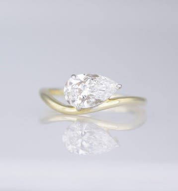 Zonder minimumprijs - Verlovingsring - 14 karaat Geel goud -, Sieraden, Tassen en Uiterlijk