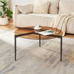 Salontafel Ulökantaa Ø80x40 cm bruin [en.casa], Verzenden, Nieuw