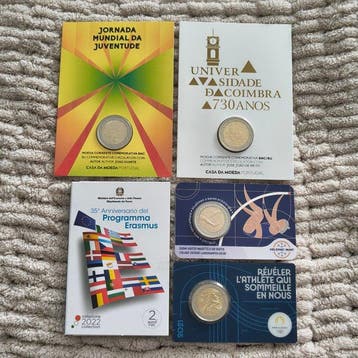 Europa. 2 Euro 2020/2023 (5 coins) (Zonder minimumprijs)