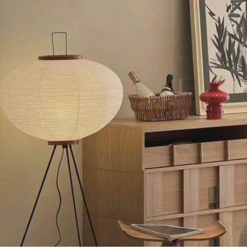 Japanse Rijstpapieren Vloerlamp - Wabi Sabi Design - Noguchi, Huis en Inrichting, Verzenden, Nieuw