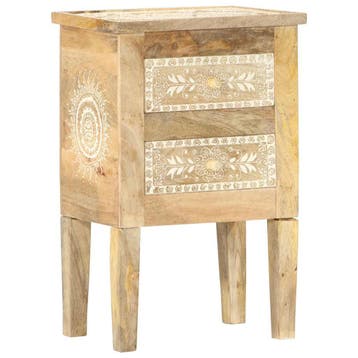 vidaXL Nachtkastje handgeschilderd 40x30x60 cm massief, Huis en Inrichting, Minder dan 45 cm, Verzenden, Nieuw, 55 tot 70 cm
