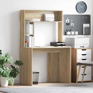 vidaXL Bureau Sonoma Eiken 91 x 50 x 149 cm Bewerkt hout, Verzenden, Nieuw