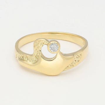 Ring - 18 karaat Geel goud Diamant (Natuurlijk), Nieuw
