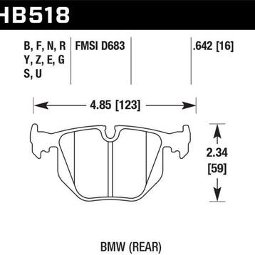 Hawk 01-06 BMW 330 / 97-01 740I / 96-01 750IL / 03-06 BMW M3, Auto-onderdelen, Ophalen of Verzenden, Nieuw