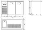 CombiSteel Bierkoeler RVS | 2 Deuren Rechts + Spoelbak Link, Witgoed en Apparatuur, Ophalen of Verzenden, Nieuw