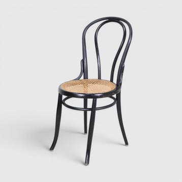 Antieke Thonet bistrostoel No.14 jaren 20/30 zwart, Antiek, Gebruikt, Zwart, Hout