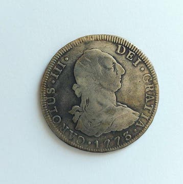 Spanje. Carlos III. 8 Reales 1773 Guatemala P (Zonder