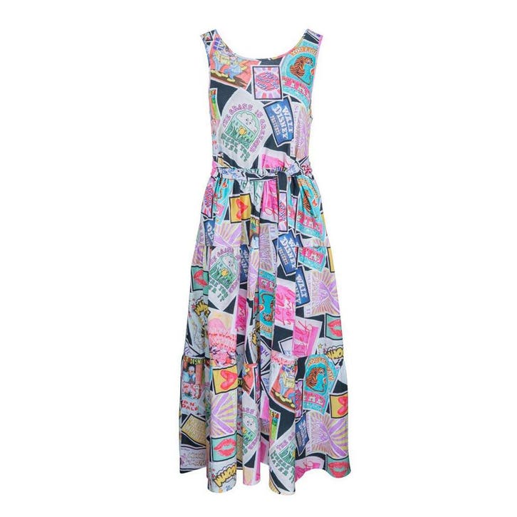 Frogbox • Disney midi jurk • 36, Kleding | Dames, Jurken, Overige kleuren, Nieuw, Maat 36 (S), Verzenden