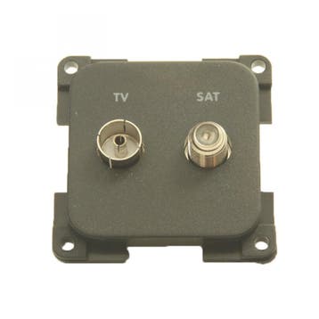 Presto Contactdoos TV + SAT Inbouw S-10.000 Zwart, Ophalen of Verzenden, Nieuw