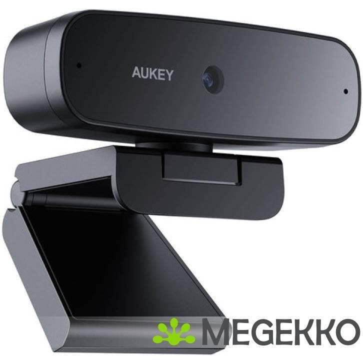AUKEY PC-W3S webcam 2 MP 1920 x 1080 Pixels USB 2.0 Zwart, Computers en Software, Webcams, Nieuw, Verzenden