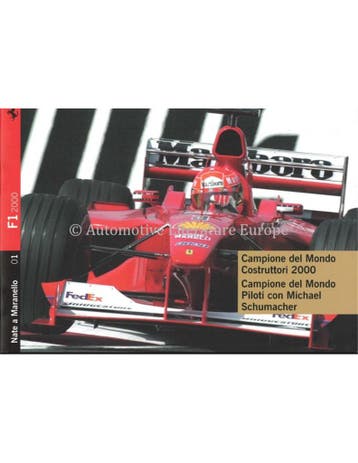 F1 2000 CAMPIONE DEL MONO PILOTI CON MICHAEL SCHUMACHER, Nieuw, Ferrari, Author