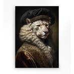*WOONWINKEL* Urban Cotton Snow Leopard Wandkleed In Frame L, Verzenden, Nieuw