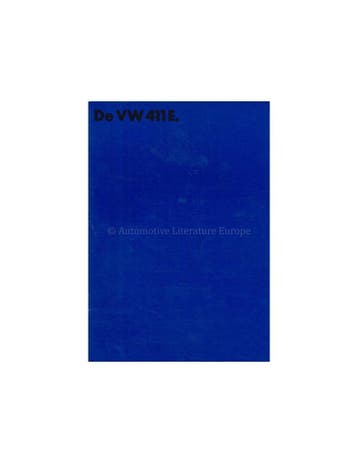 1970 VOLKSWAGEN 411 E BROCHURE NEDERLANDS, Nieuw, Volkswagen, Author