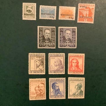 Oostenrijk 1933/1934 - Drie volledige emissies met, Gestempeld
