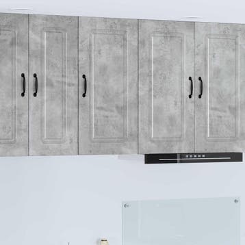 vidaXL Vaatwasserpaneel Kalmar Beton Grijs 40 x 31 x 80 cm, Huis en Inrichting, Verzenden, Nieuw, Grijs