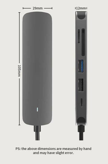 USB-C Hub met HDMI, PD 3.0, USB 3.0 - Docking Station voor M, Computers en Software, Desktop Pc's, Verzenden, Nieuw