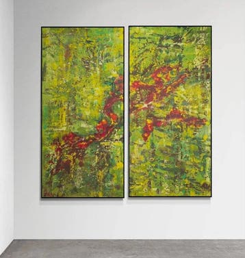 Bri Debernardi - EXIT DIPTYCH - XXL ABSTRACT, Antiek en Kunst, Kunst | Schilderijen | Modern