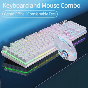 Verlicht Toetsenbord en Muis Combo - Ergonomisch, Mechanisch, Verzenden, Nieuw