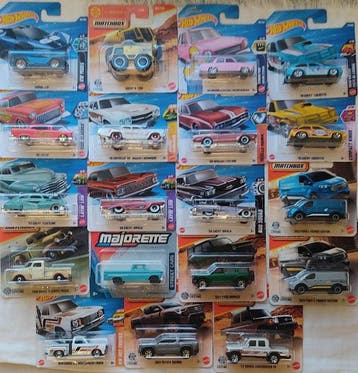 Hot Wheels, Matchbox, Majorette 1:64 - Modelauto (19) -, Nieuw