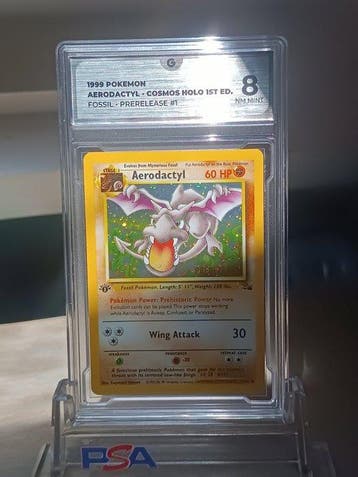 Pokémon - 1 Graded card - Aerodactyl First edition - GG 8 -, Nieuw