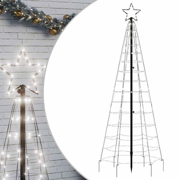 Lichtkerstboom 180cm met ster - Laatste Stuk! - 71% korting, Diversen, Kerst, Zo goed als nieuw, Ophalen of Verzenden