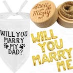 25-delige ballonnen set Will You Marry Me rose goud, Verzenden, Nieuw, Versiering, Valentijn of Romantisch
