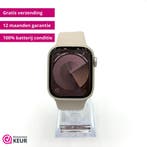 Apple Watch Serie 9 41mm Starlight | 100% batterij, Stressniveau, Verzenden, IOS, Zo goed als nieuw