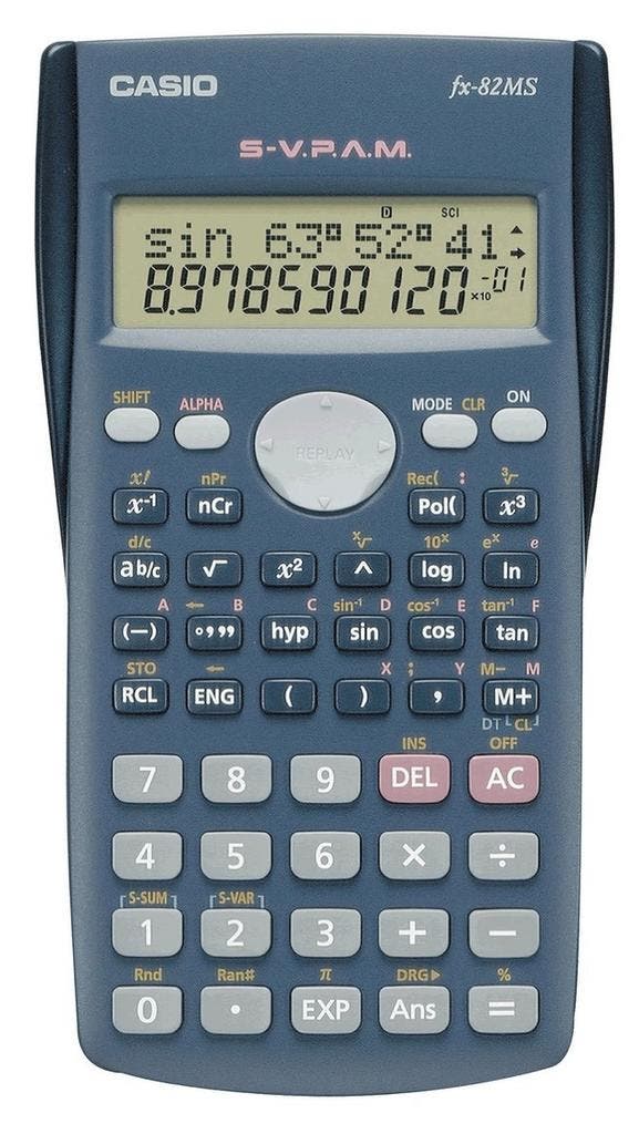 Casio FX-82MS Rekenmachine, Diversen, Rekenmachines, Zo goed als nieuw, Verzenden