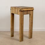 Werkbank - vintage slagersblok - hard hout