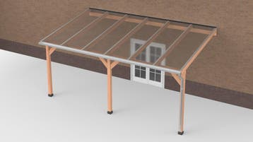 Douglas Terrasoverkapping Polycarbonaat Helder Geschaafd 600, Nieuw
