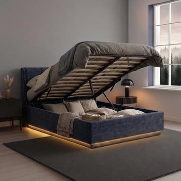 Tweepersoonsbed Tröstiar met LED licht 160x200 cm blauw [en., Verzenden, Nieuw