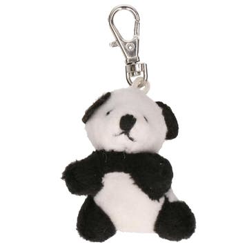 Nature Planet panda sleutelhanger - pluche - 5 cm - tasclip, Verzenden, Nieuw