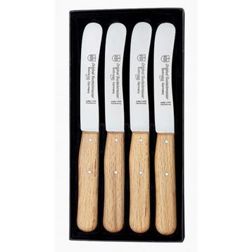 RÖR Solingen Ontbijtmes Buckels – Lemmet 11,5 cm – Beuk, Ophalen of Verzenden, Nieuw, Rvs of Chroom