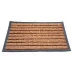Deurmat rubber/kokos 40x70 cm - Streep, Tuin en Terras, Deurmatten, Verzenden, Nieuw