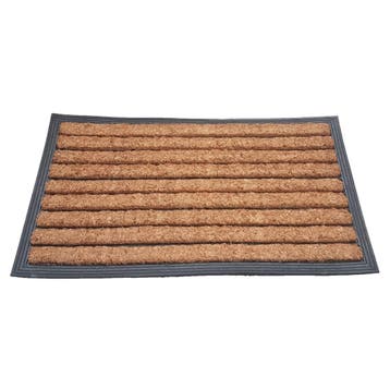 Deurmat rubber/kokos 40x70 cm - Streep, Verzenden, Nieuw
